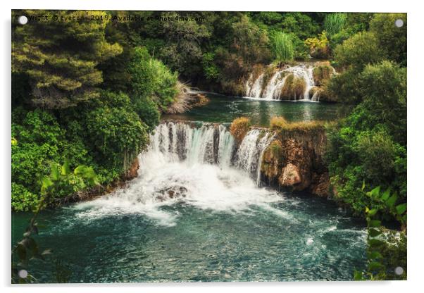 Krka National Park - waterfall Skradinski buk Acrylic by eyecon 
