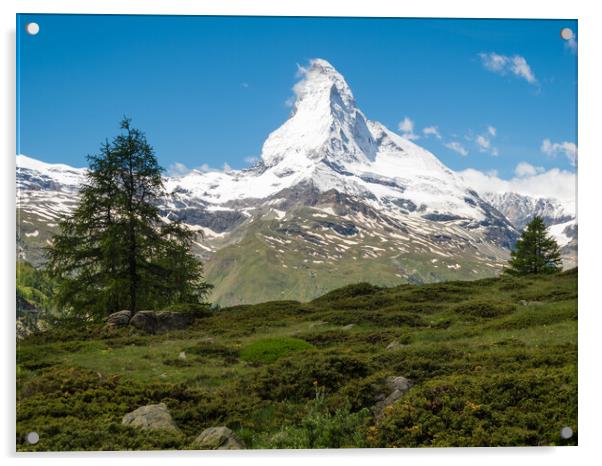 Matterhorn Mountain Acrylic by Mike C.S.