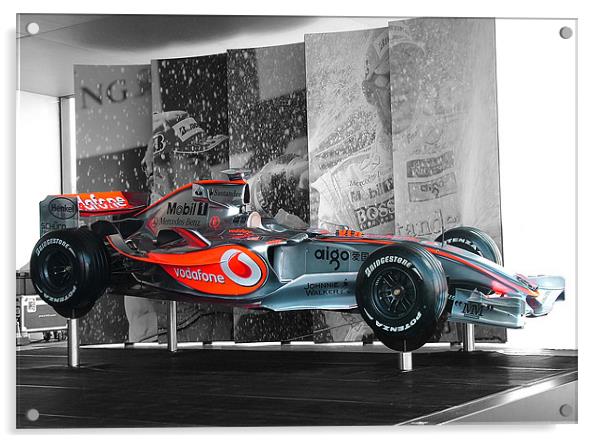 McLaren Formula One Car Acrylic by Simon Marshall