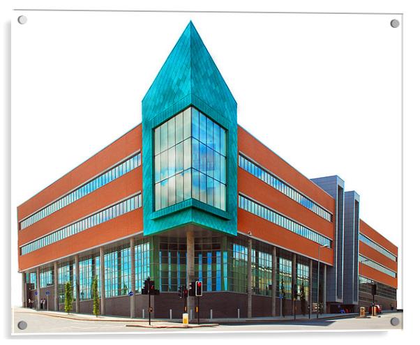Gateshead College Building Acrylic by Simon Marshall