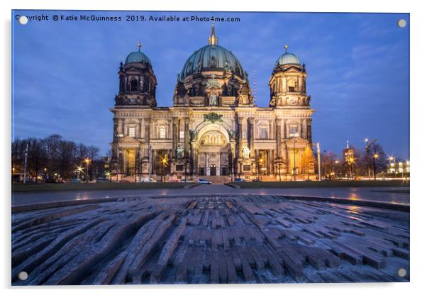 Berlier Dom (Berlin Cathedral) during sunset Acrylic by Katie McGuinness