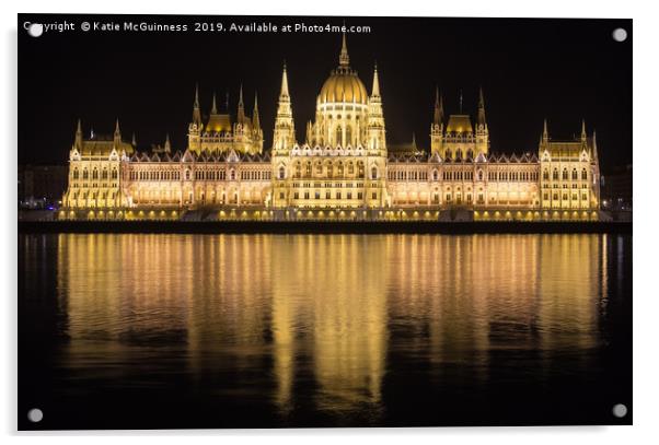 Hungarian Parliament building, Budapest Acrylic by Katie McGuinness