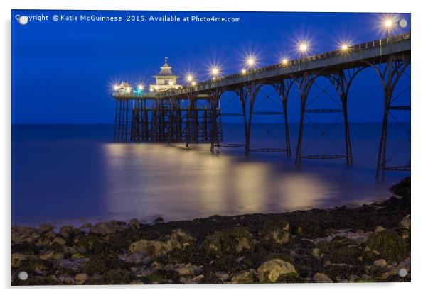 Clevedon Pier Acrylic by Katie McGuinness