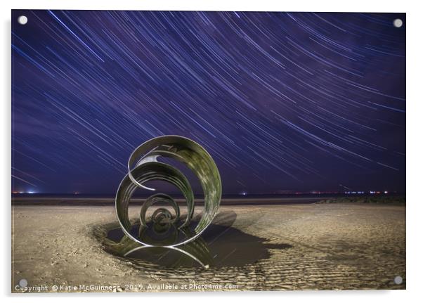 Mary's Shell, clevelys star trails Acrylic by Katie McGuinness