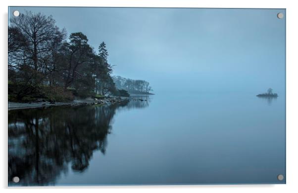 Derwent Water at Dawn Acrylic by Robbie Spencer