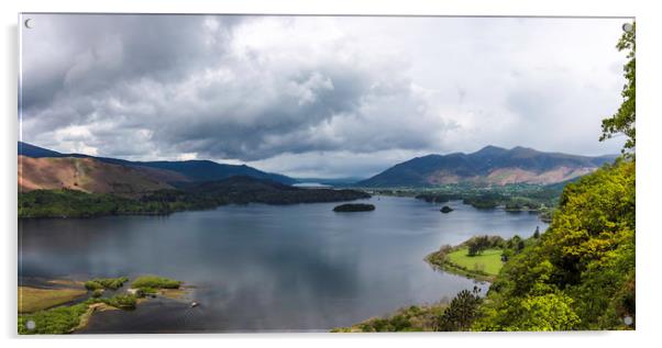 Panoramic view of Derwentwater Acrylic by Robbie Spencer