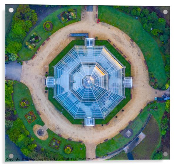 From Above The Palm House Acrylic by Stratus Imagery