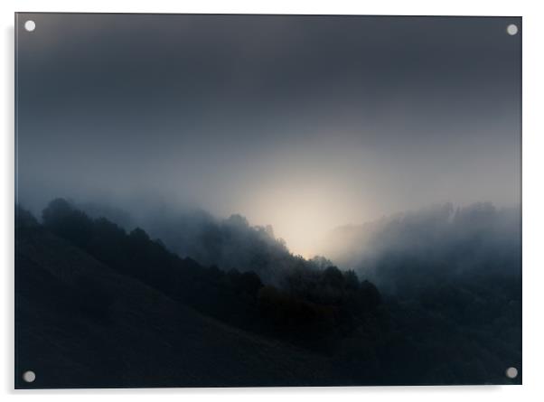 Foggy nights Acrylic by David Wall