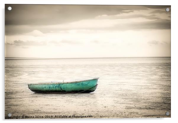 Lonely boat Acrylic by Donna Joyce