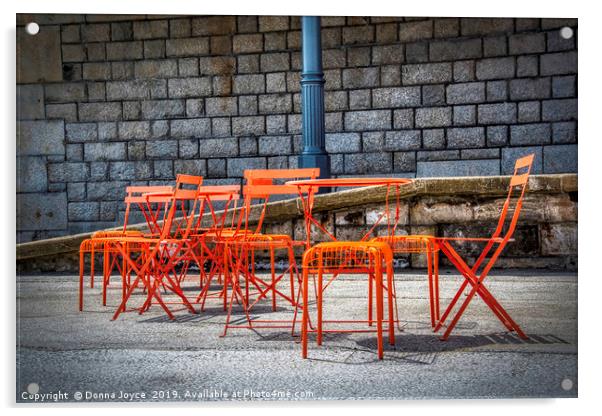 Seating & shadows Acrylic by Donna Joyce