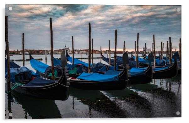 Gondolas at Sunrise Acrylic by Steve Thomson