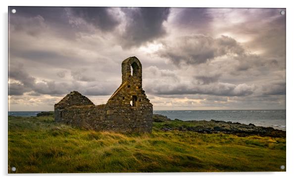 Abandoned Kirk, Isle of Man Acrylic by Steve Thomson