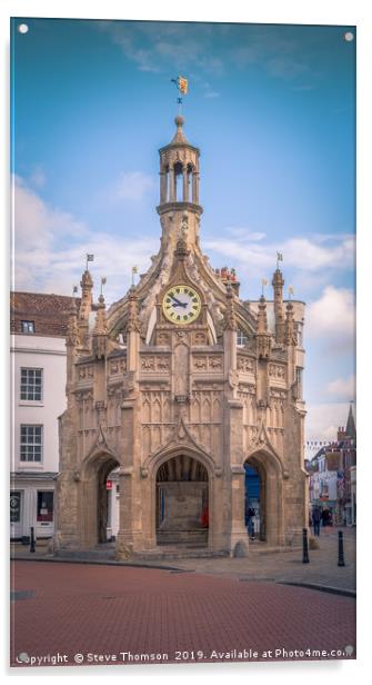 The Market Cross Chichester Acrylic by Steve Thomson