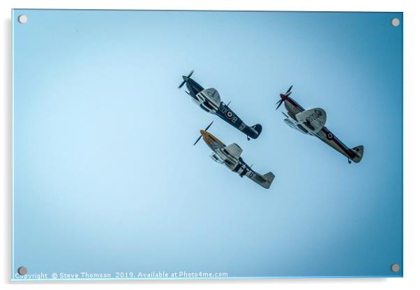 Three Veterans of the Air Acrylic by Steve Thomson