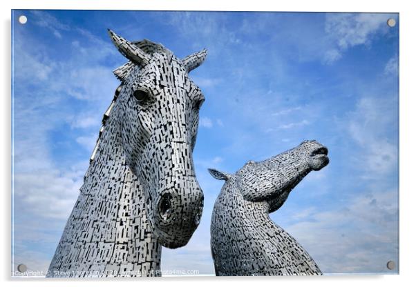 The Kelpies, Falkirk. Acrylic by Steve Thomson