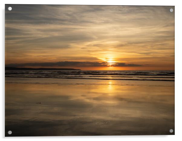 Glorious Westward Ho! sunset Acrylic by Tony Twyman