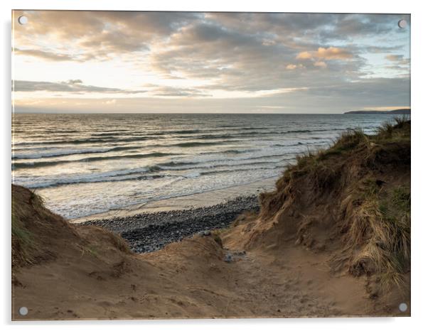 North Devon sand dunes Acrylic by Tony Twyman