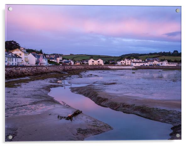 Instow Quay at Sunset Acrylic by Tony Twyman