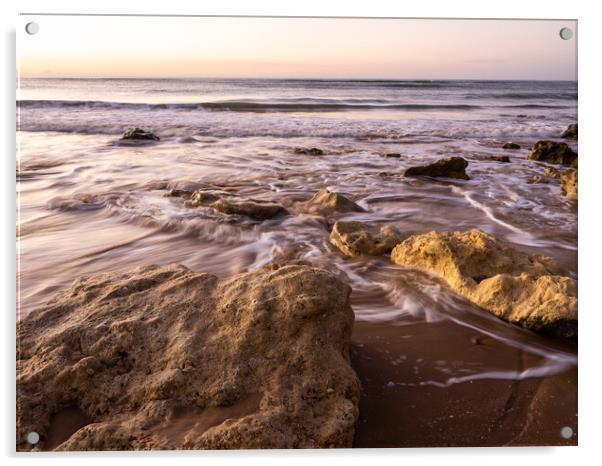 Oura Beach Sunrise Acrylic by Tony Twyman