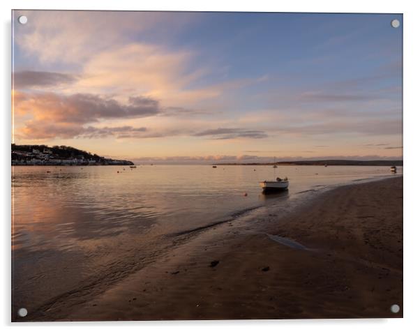Torridge/Taw estuary at Sunset Acrylic by Tony Twyman