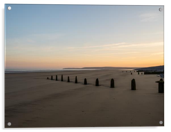 Serene Sunrise on a Deserted Beach Acrylic by Tony Twyman