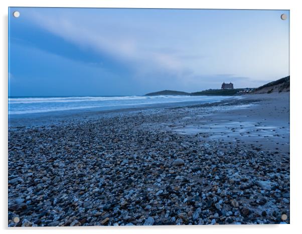Dawn at Fistral Beach Acrylic by Tony Twyman