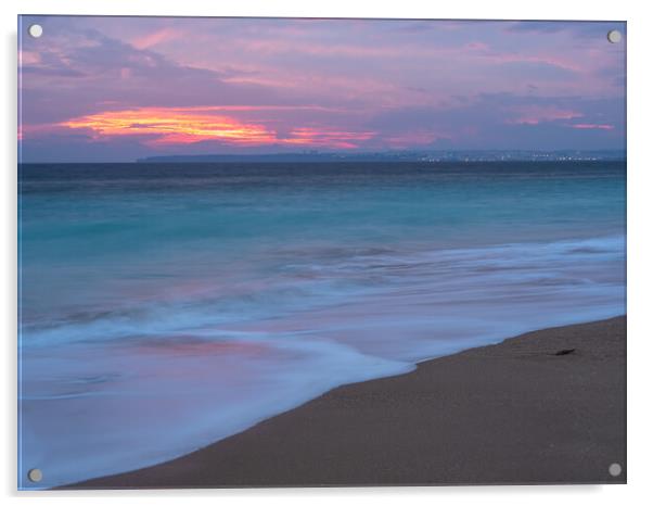 Alvor beach sunset Acrylic by Tony Twyman