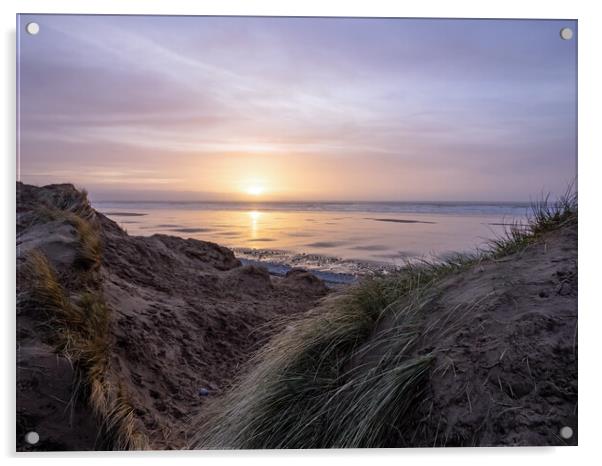 Sand dune sunset Acrylic by Tony Twyman