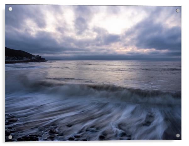 Shoreline wave breaks Acrylic by Tony Twyman