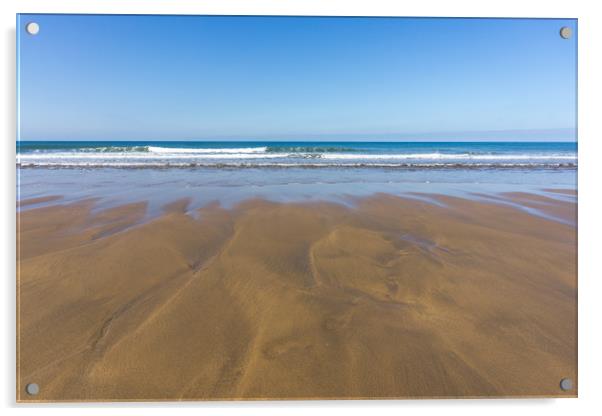 Sandymouth beach near Bude in Cornwall Acrylic by Tony Twyman