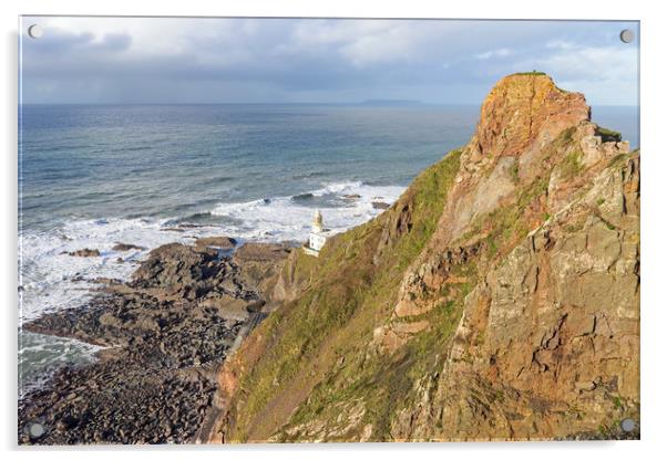 Hartland Point Lighthouse Acrylic by Tony Twyman