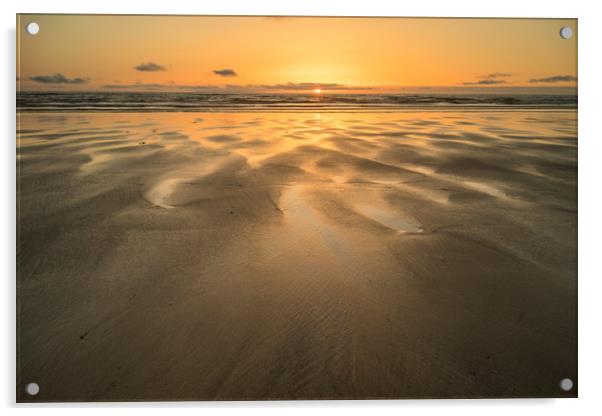 Beautiful Westward Ho sunset Acrylic by Tony Twyman