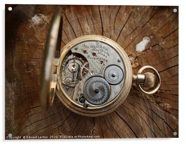 Pocket Watch Mechanism Acrylic by Edward Laxton