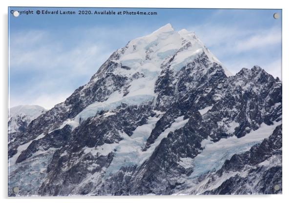 The Peak of Mt. Cook           Acrylic by Edward Laxton