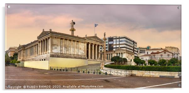 The National Academy of Athens - Akadimia Athinon, Acrylic by RUBEN RAMOS