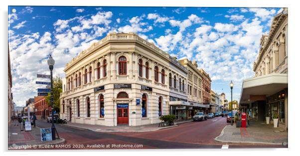 The Fremantle city center, Australia.  Acrylic by RUBEN RAMOS