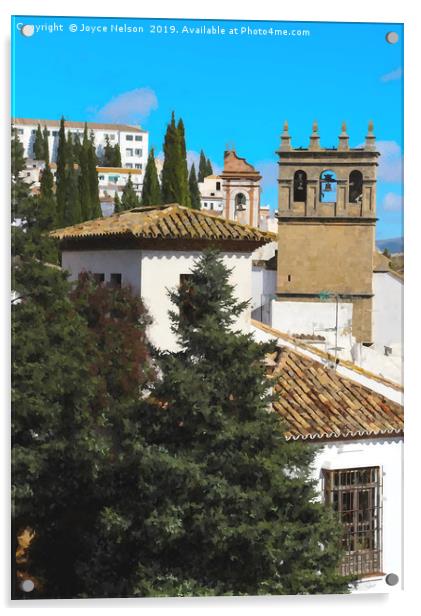 A typical Spanish Village in Malaga Acrylic by Joyce Nelson