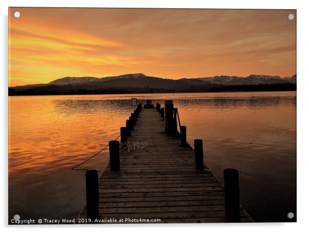            Sunset on the Jetty , Ambleside.        Acrylic by Tracey Wood