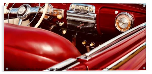 Classic American car  Acrylic by Tony Williams. Photography email tony-williams53@sky.com