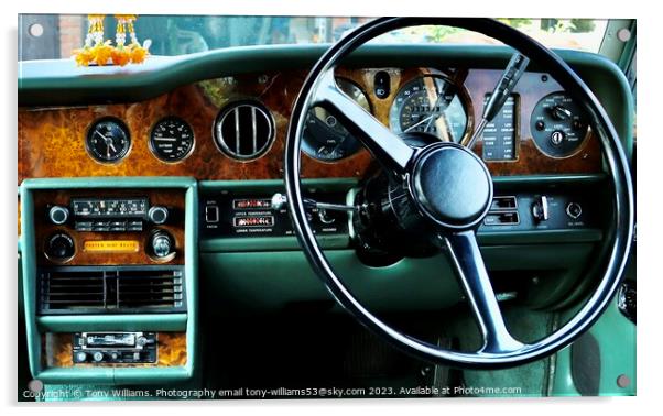 Dashboard interior Rolls Royce Silver Shadow Acrylic by Tony Williams. Photography email tony-williams53@sky.com