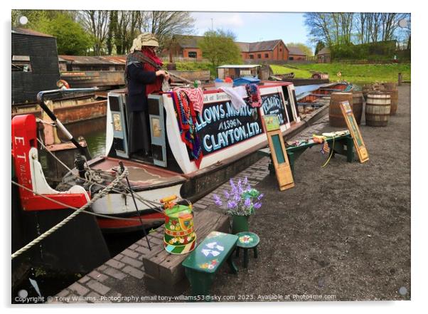 Narrowboat crafts Acrylic by Tony Williams. Photography email tony-williams53@sky.com