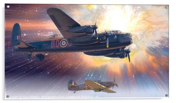 Lancaster Bomber Acrylic by Tony Williams. Photography email tony-williams53@sky.com