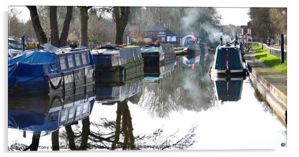 Narrowboats  Acrylic by Tony Williams. Photography email tony-williams53@sky.com