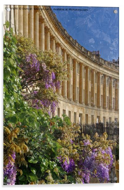 Royal Crescent Wisteria blend Acrylic by Duncan Savidge