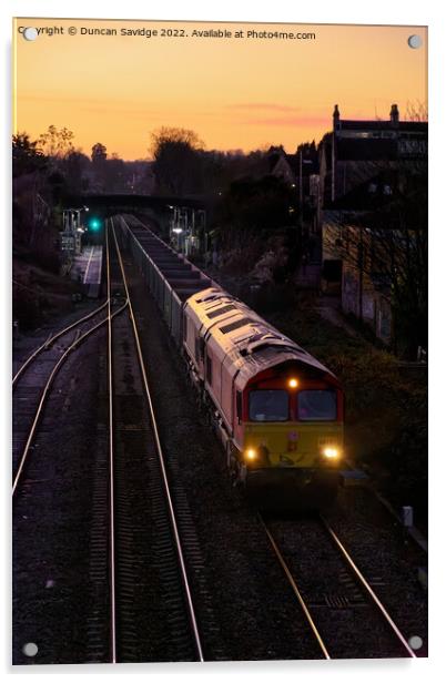 Glow in the dark rails Acrylic by Duncan Savidge