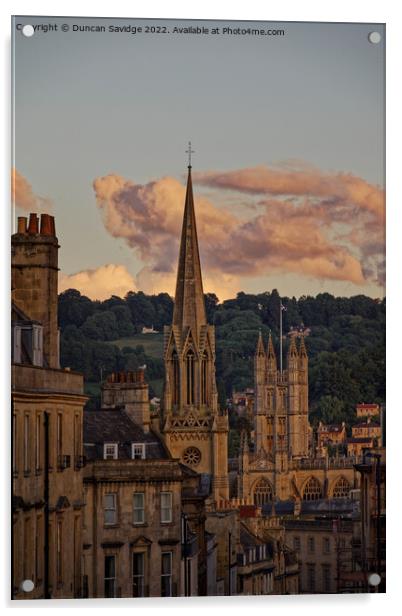 Summer evenings in Bath Acrylic by Duncan Savidge