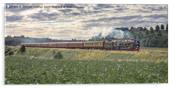 Clan Line steam train on the Atlantic Coast Express Acrylic by Duncan Savidge