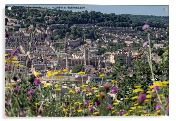 Floral Bath City View Acrylic by Duncan Savidge