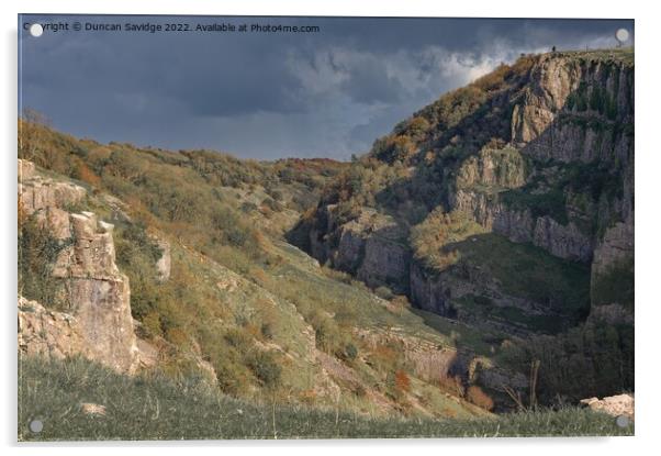 Moody Cheddar Gorge Acrylic by Duncan Savidge