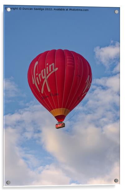 Virgin Balloon flights Acrylic by Duncan Savidge